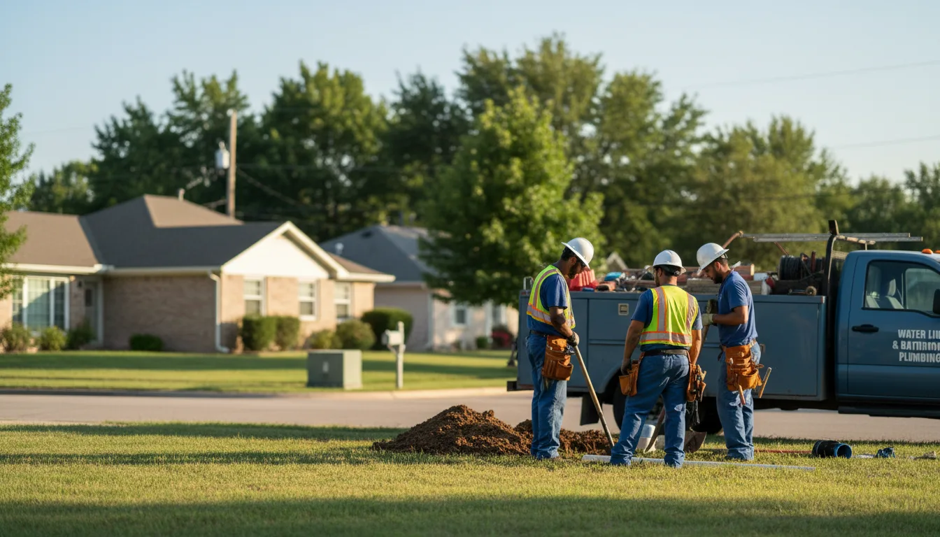 Residential water line and bathroom plumbing service in Harriet, AR